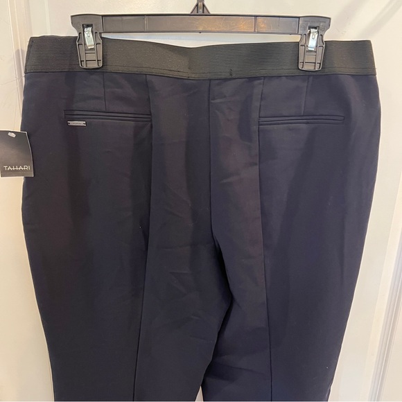 Tahari NWT Size 10 The Ellen Pant in True Navy - Picture 9 of 12